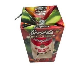 Campbell's 2002 " M'm ! M'm! Good " Soup Can Christmas Tree Ornament